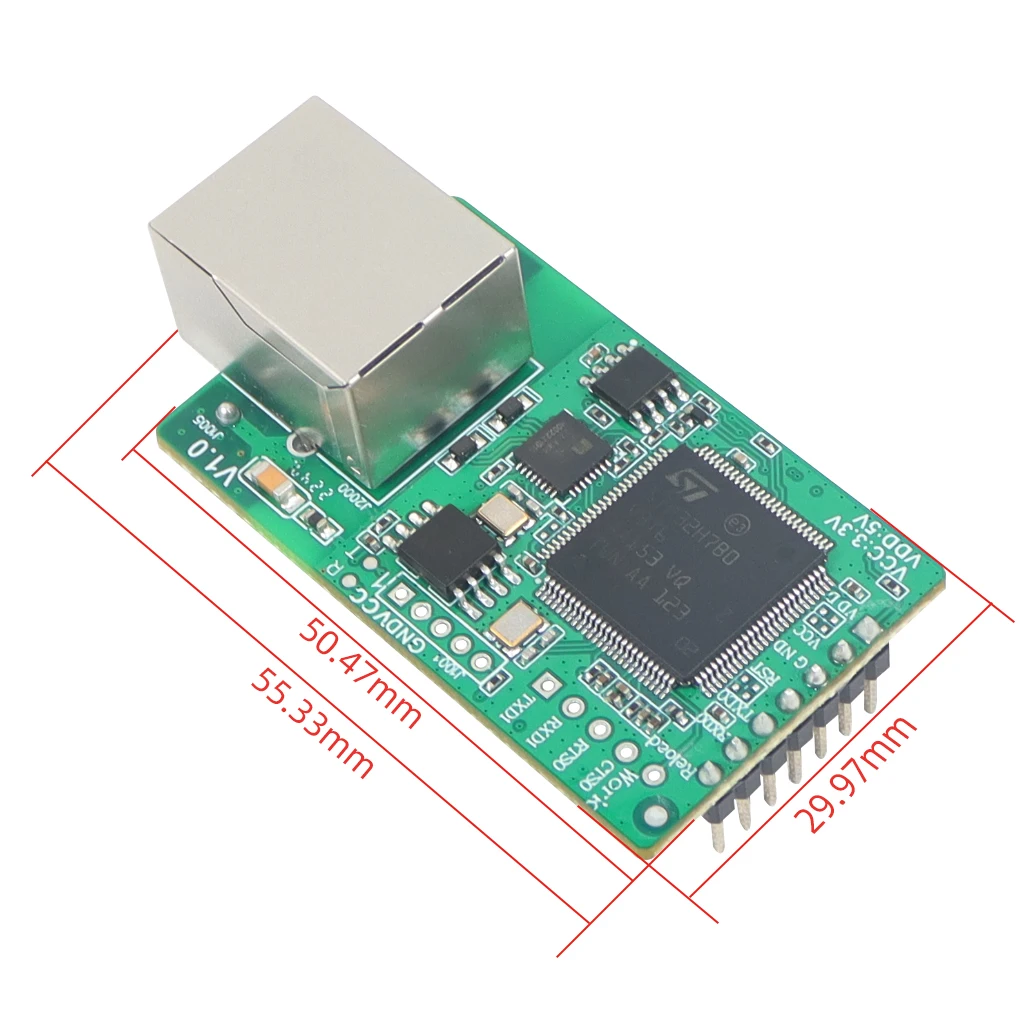 Peningkatan Seri USR-TCP232-E2 Pin Seri UART TTL Ke Modul LAN Modul Konverter Jaringan Ethernet Port Seri Ganda Q00226