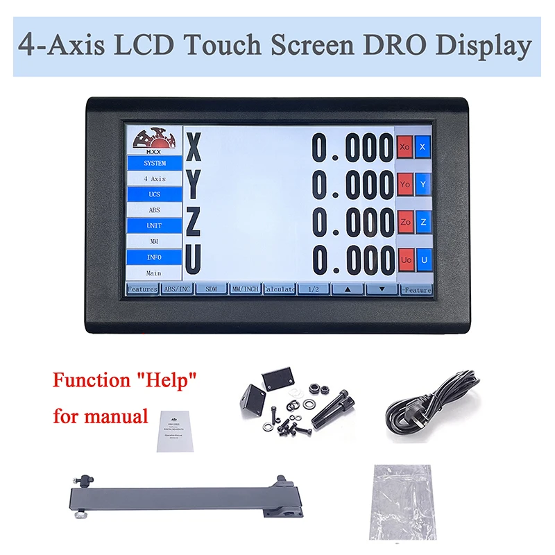 15 Languages LCD DRO Touch Screen 1 Axis 2 Axis 3 Axis 4 Axis 5 Axis for Automation of Lathe Mill Grinder and Linear Scale Ruler