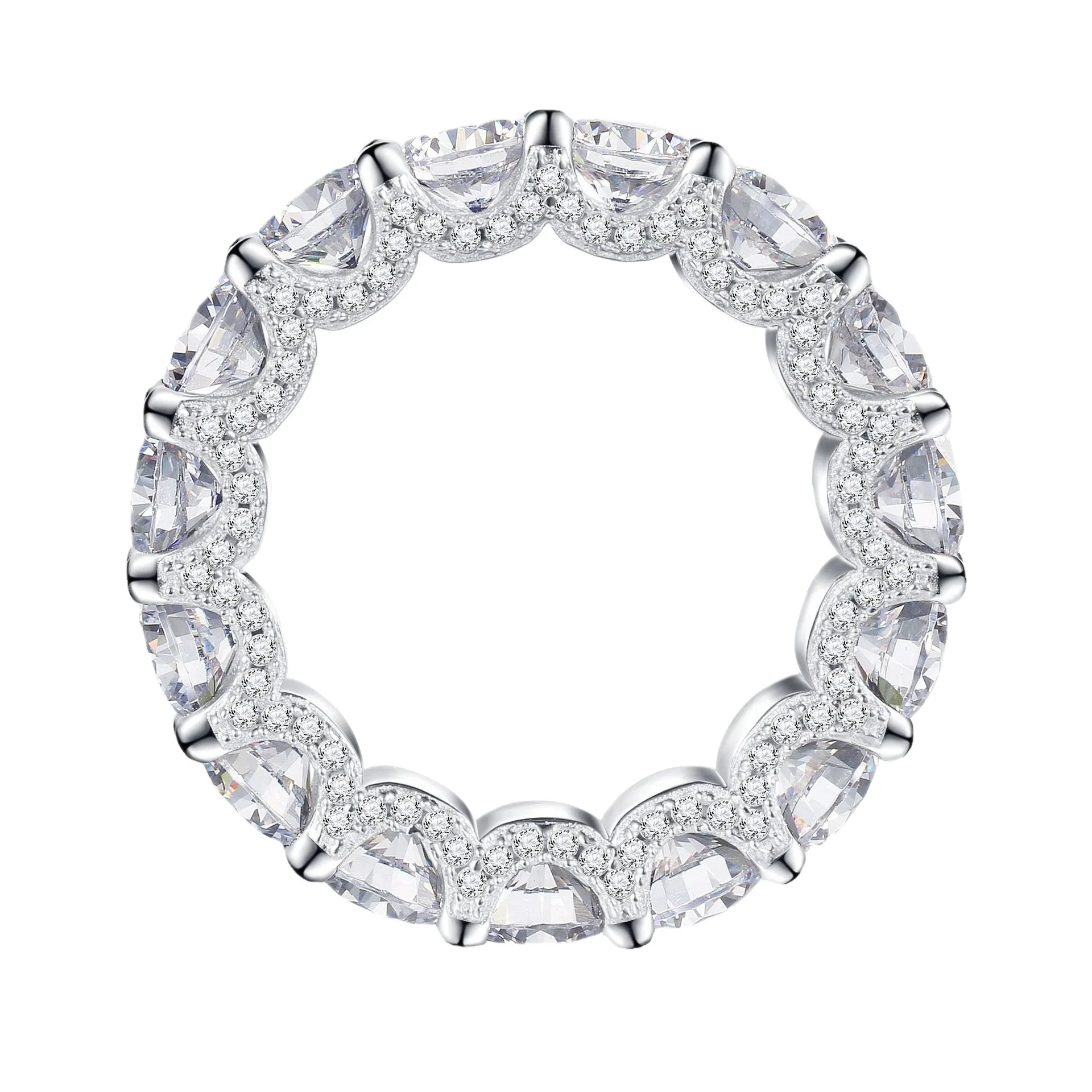 European and American popular hip hop moissanite ring fashion men's ring ring