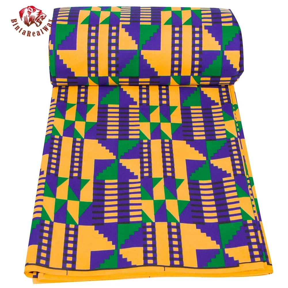 Africa Nigerian Prints Batik Fabric Real Wax Patchwork Sewing Dress Craft Loincloth Polyester Ankara Designer Tissu FP6545