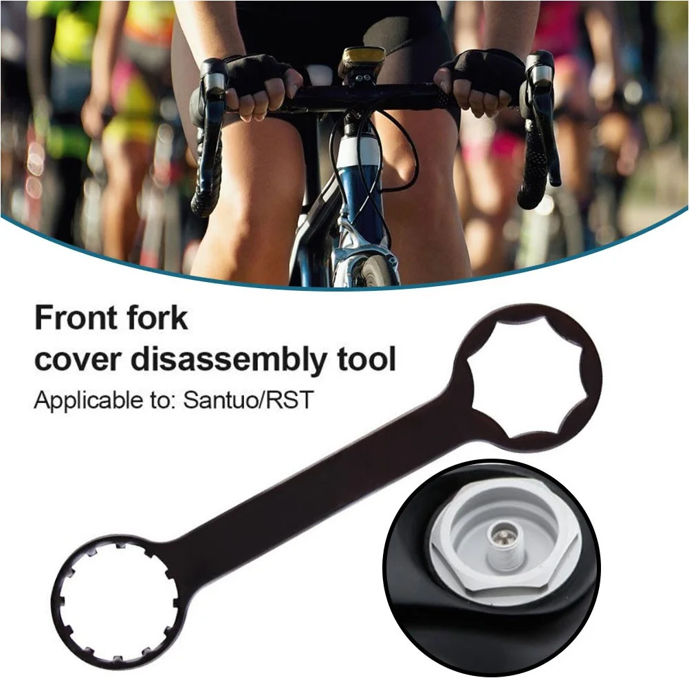 1Pcs Bike Front Fork Remover Tool High Quality Alloy Material Sturdy Design for Mountain Bike Maintenance Black