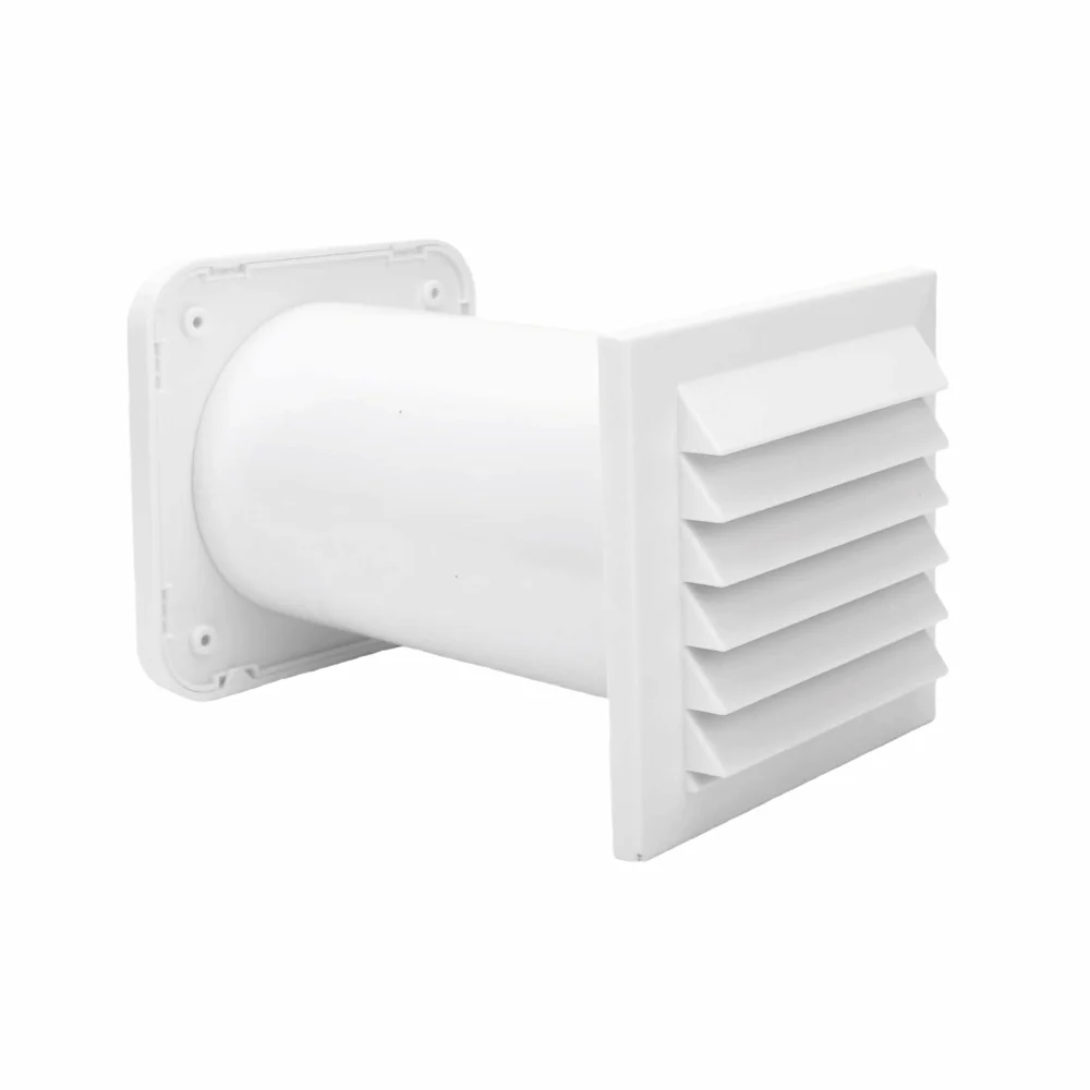 Telescopic Duct Through Wall Ventilation Kit Louvered Cover Passive Air Vent Portable AC Vent Kit Wall Thickness 185-335mm