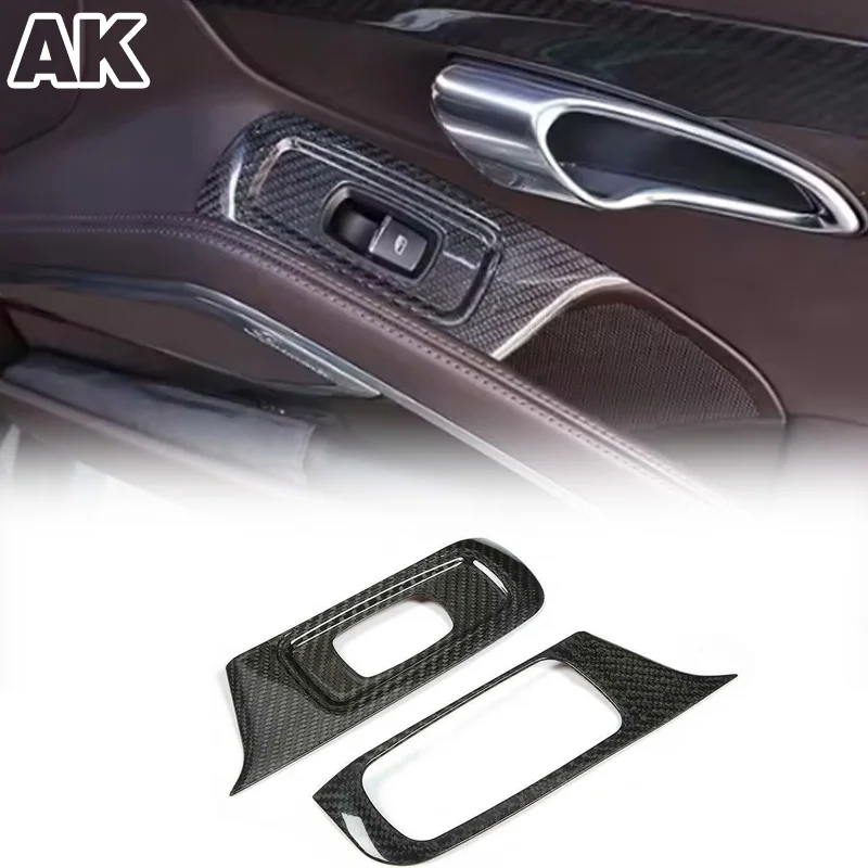 

Для Porsche 718 2016-2019 гг.; Porsche 911 2012-2018 Рамка подъема окна из настоящего углеродного волокна Аксессуары для интерьера из сухого углеродного волокна