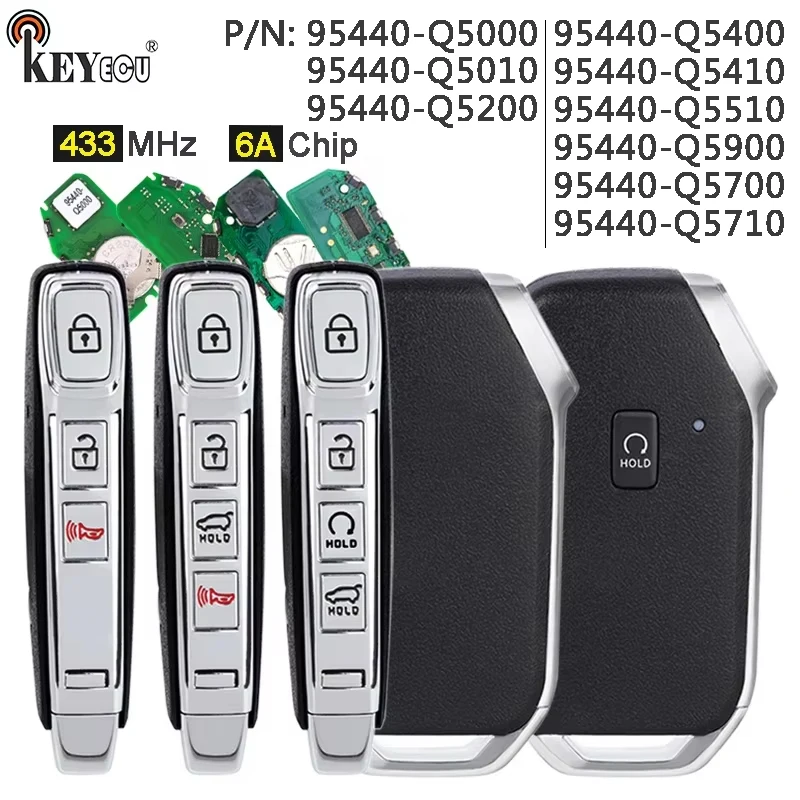 

KEYECU 433MHz 95440-Q5000, Q5010, Q5400, Q5410, Q5510, Q5200, Q5700, Q5710, Q5900 Keyless-Go Smart Remote Key Fob for Kia Seltos