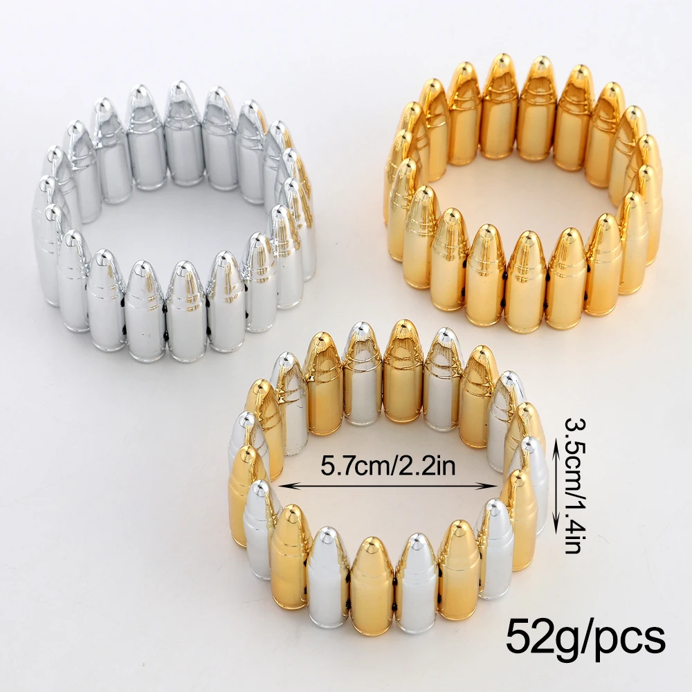 Kreative Acryl-Armbänder mit breiten, kugelförmigen Perlen, elastische Perlenarmbänder für Damen, extravaganter Schmuck, Geschenke – Detail 1