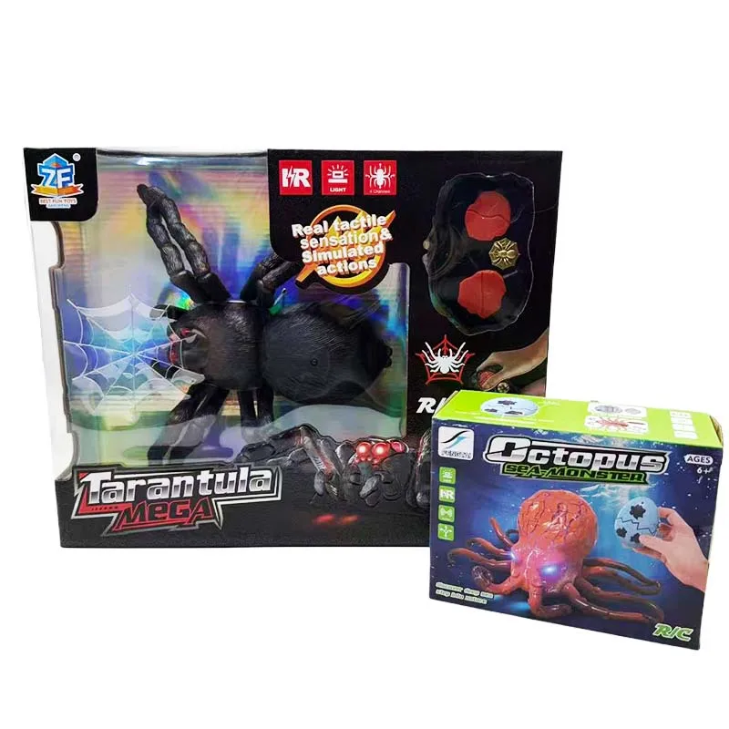 Araignée poulpe télécommandée à quatre canaux infrarouge, tarantule géante, nouveaux jouets électriques de Simulation de monstre marin rampant