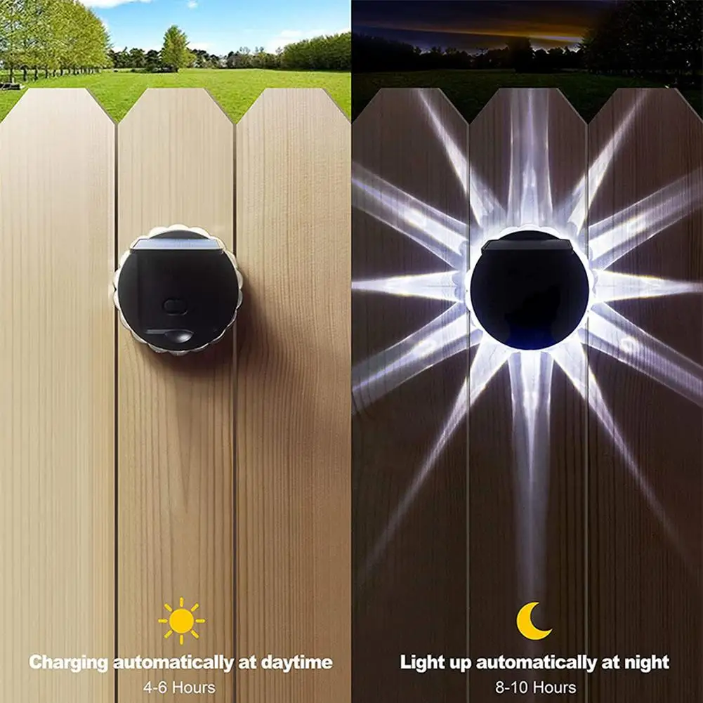 Led Solar Wall Lamp Petal Shaped 8 Modes 90 Degree Adjustable Outdoor Lighting Home Garden Backyard Decorative Porch Lights