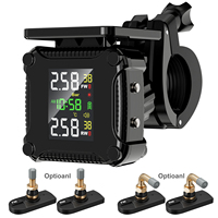 Motorcycle and Electric Vehicle Tire Pressure Monitor, Wireless Digital Display, Built-In Tpms