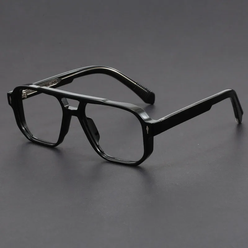 جسور مزدوجة مكافحة الضوء الأزرق نظارات للقراءة الرجال الرجعية النساء مربع نظارات إطار موضة الرجال قصر النظر نظارات الرموش وهمية -2 #5