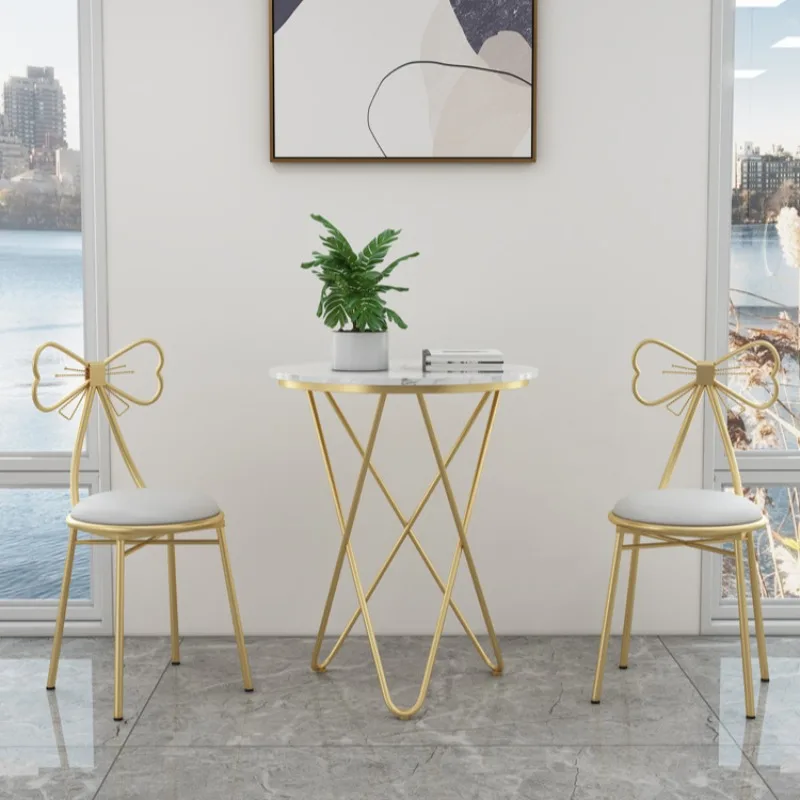 

Creative Butterfly Living Room Chair Light Luxury Removable Backrest Manicure Chair Small Apartment Bedroom Girl Dressing Chairs