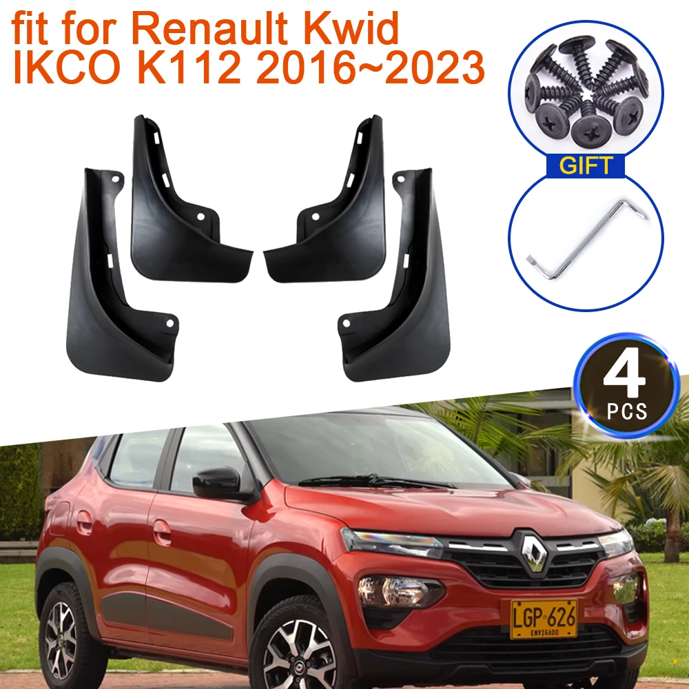 

Брызговики для Renault KWID BW IKCO K112 Electric 2016 ~ 2023 2019 2022 2021 2018 2017, брызговики, брызговики, аксессуары для автомобиля