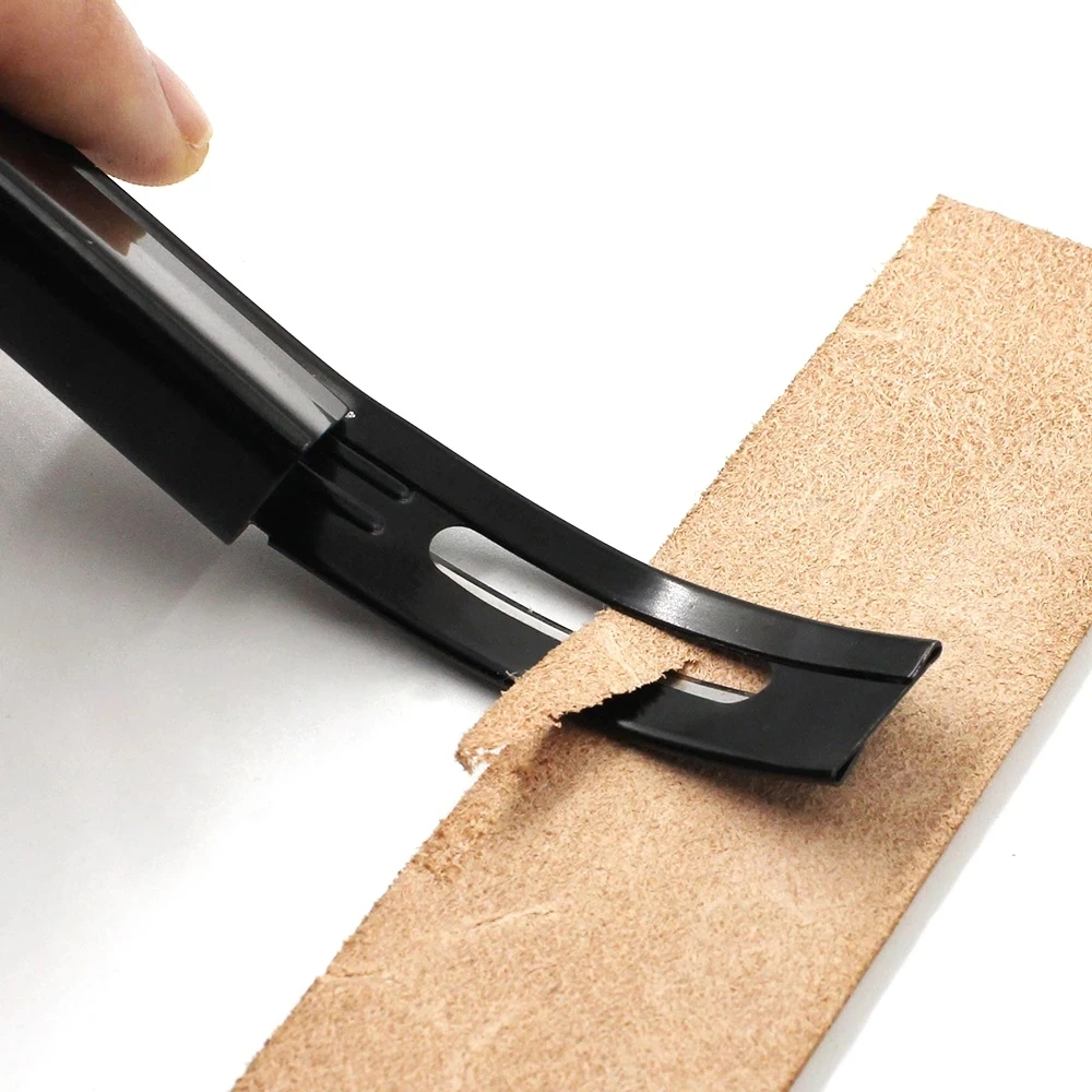 Stainless Steel Leather Skiving Knife DIY Leather Craft Safety Cutting Knife Cut off Thin Knives Groove Carving Knife