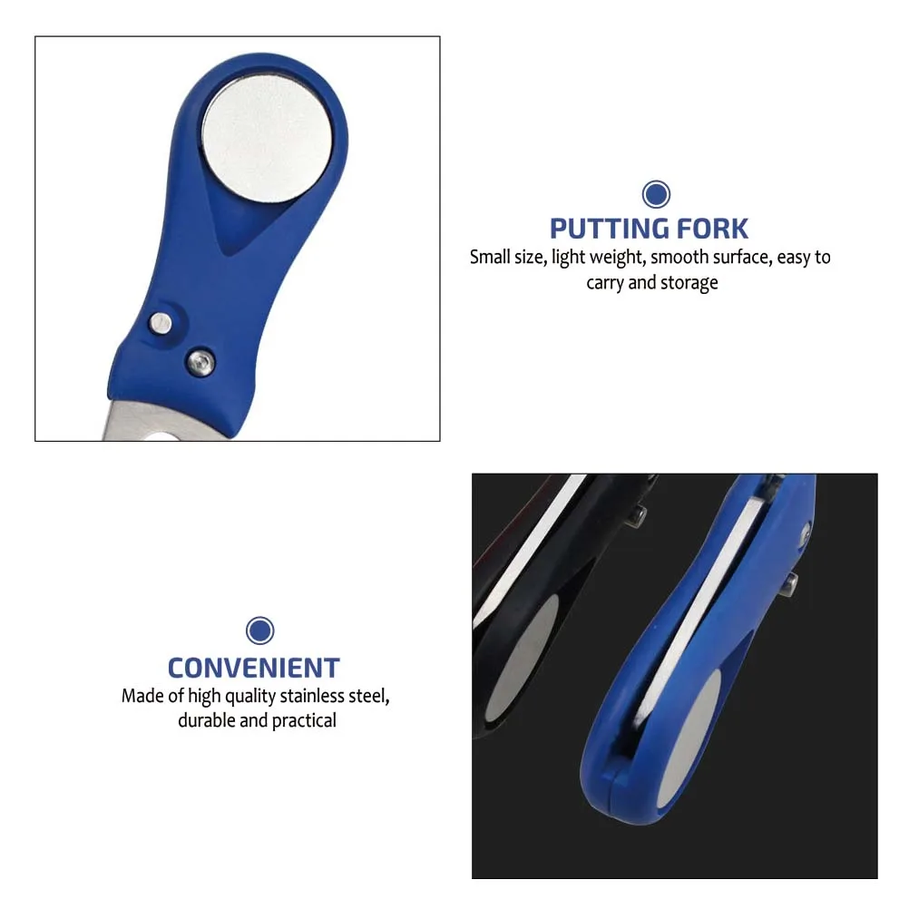 

1pc Golf Green Fork Divot Repair Tool Stainless Steel Foldable Pitch Mark Fixer Red Smooth Surface Durable Design Gift for Golf