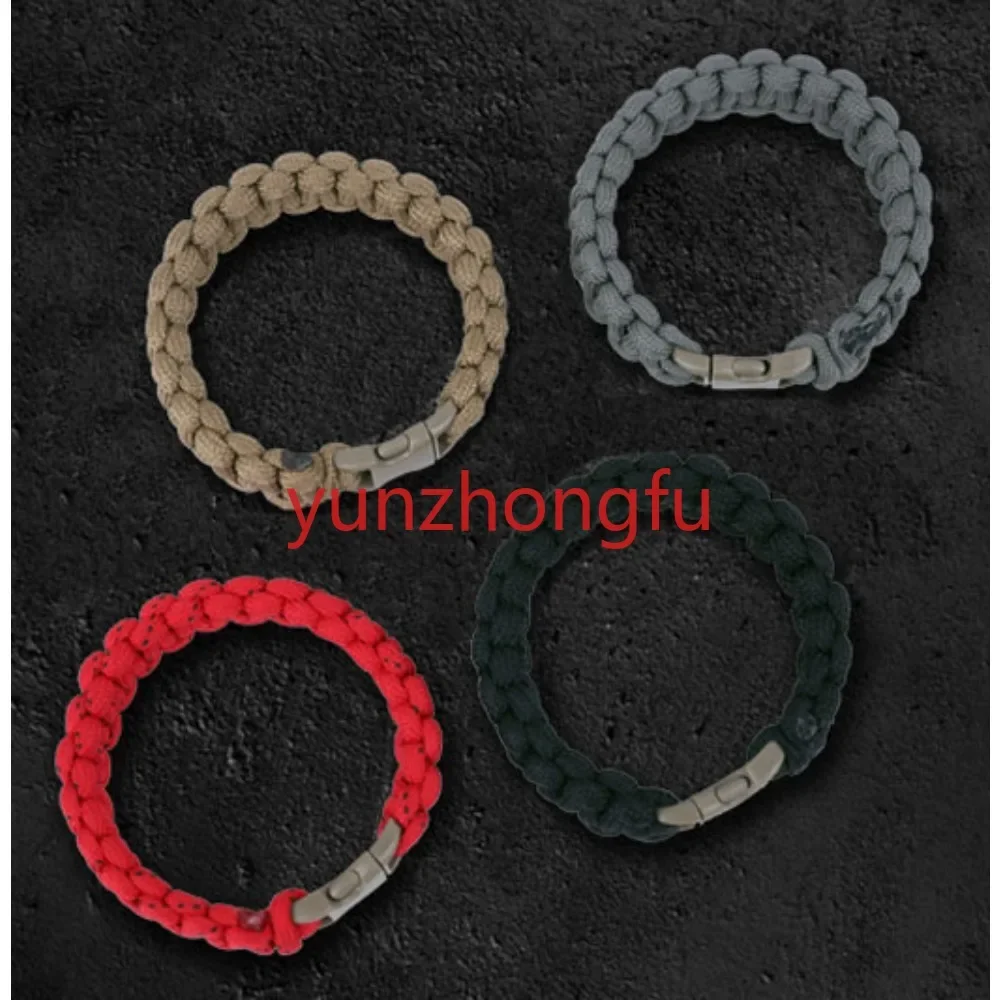 Outdoor Emergency Tactical Survival Carrying Strap Paracord Bracelet Nylon Woven Decorative