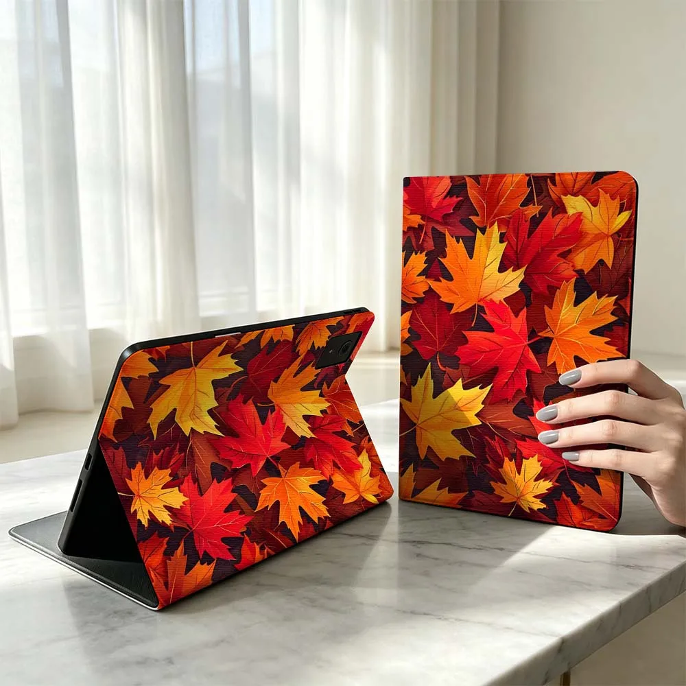 Autumn Maple Leaves Pattern Fashion For Xiaomi Poco Redmi Pad 8 2 4 5 6 6S 7 7S SE Pro 14 11 11.2 12.1 12.5 Inch Tablet Case
