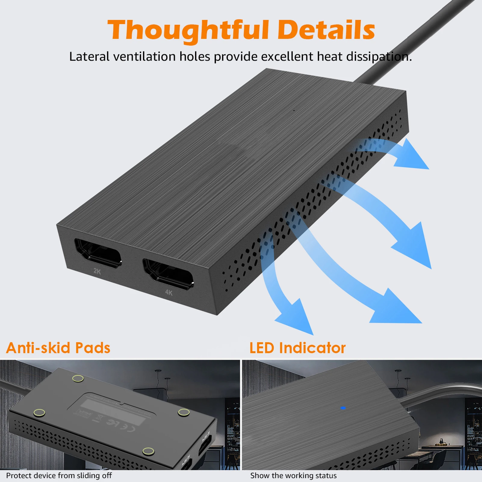 NEW WAVLINK USB to Dual HDMI-Compatible Converter 2K/4K/60Hz Type-C to HDMI-Compatible Splitter for Dual Monitors Compatible