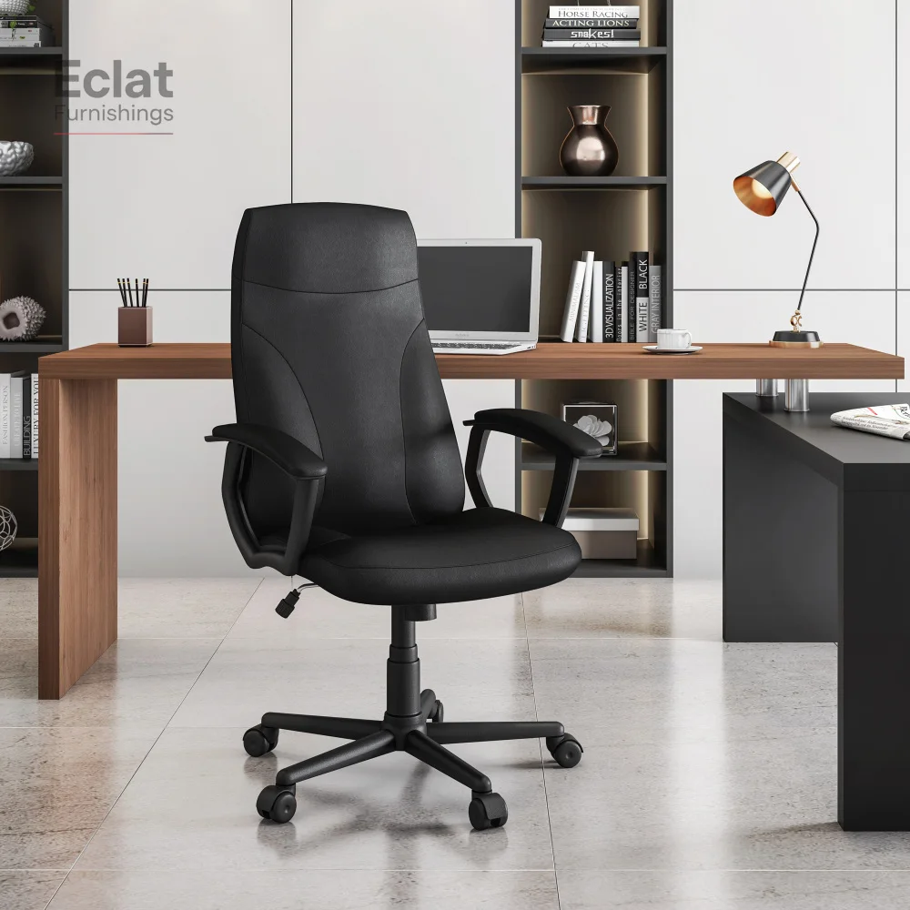 

Techni Mobili Medium Back Executive Office Chair, Black