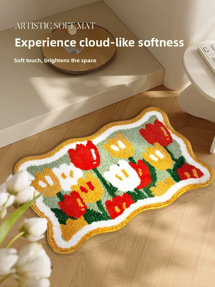 

Absorbent Batoom Mat Plu Home Use Toilet Door Mat Anti-Slip Qui Dry Carpet Rug for Batoom Household Simple Sle