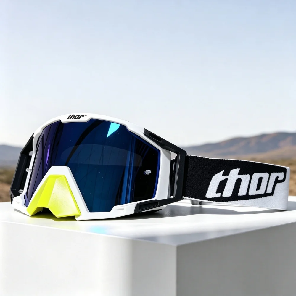 Off‑Road Dirtbike Trail‑Adventure Eyewear Goggles, Wind‑Resistant Anti‑Scratch Motocross Enduro Motorcycle Helmet‑Fit Glasses