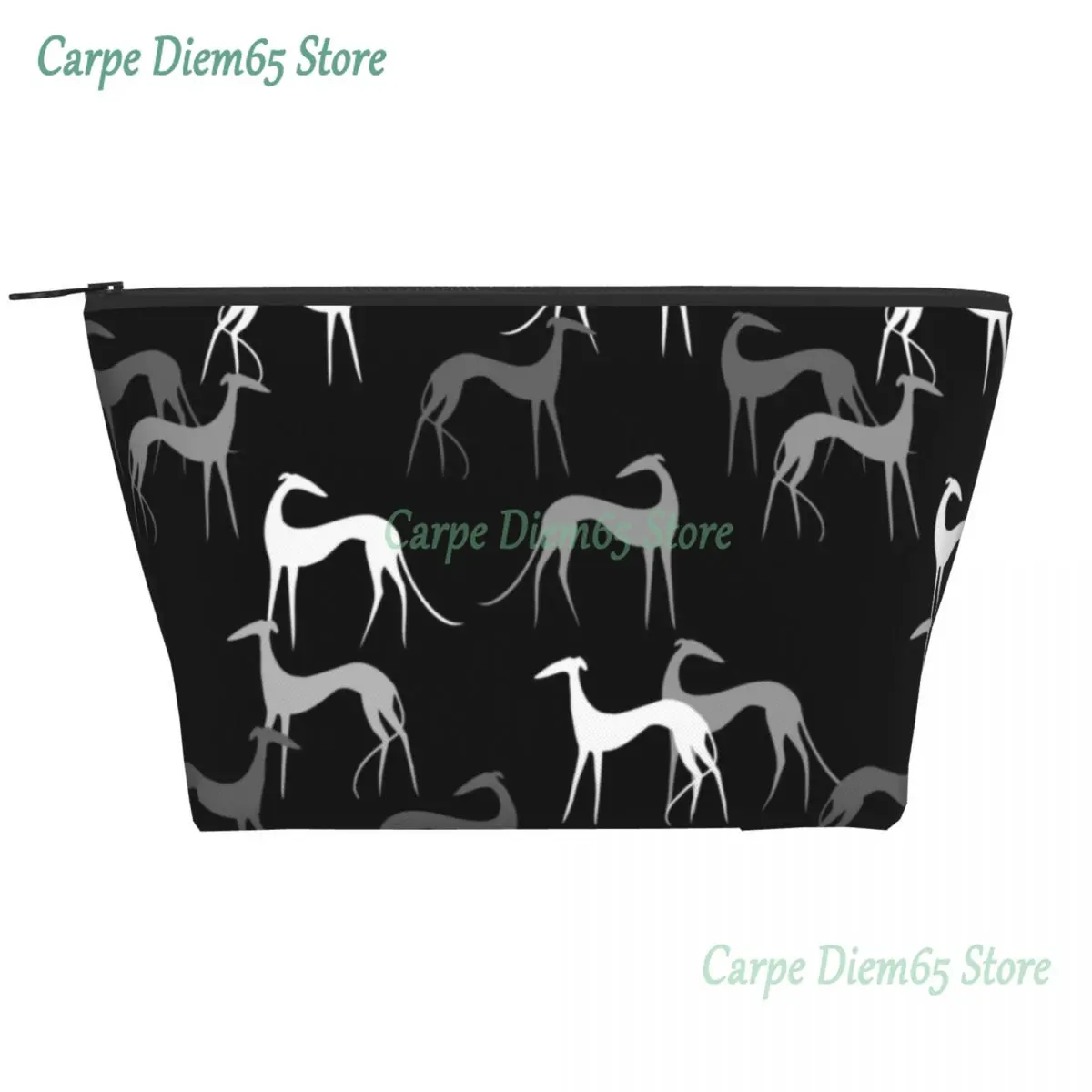 

Custom Sighthounds Travel Cosmetic Bag for Women Greyhound Whippet Dog Toiletry Makeup Organizer Ladies Beauty Storage Dopp Kit