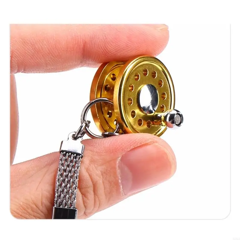 2026 New Small And Lightweight Fish Reel Keychain Pendant High Quality Aluminum Keyrings Perfect For Adventurers And Lovers
