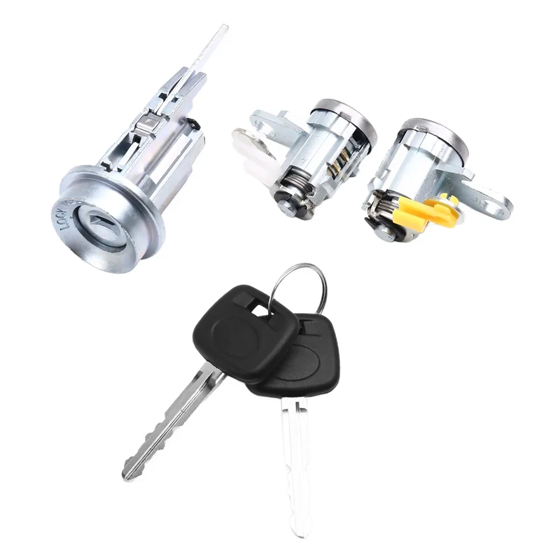 

ABXN-Car Door Lock Key Ignition Lock Cylinder With 2 Keys Set For Toyota Tacoma 1995-2004 69051-35070 69051-04020 69005-35840