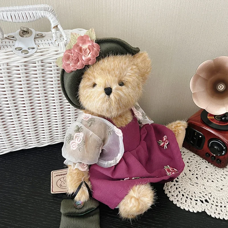 Ours en peluche mobile avec robe, jouets en peluche mignons, cadeau d'anniversaire, cadeau de Noël, nouveau, haute qualité