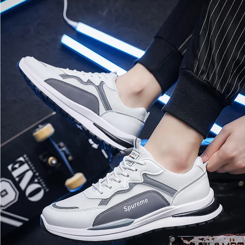 Men's Casual Sports Shoes 2024 Summer Comfortable Breathable Running Men Shoes Platform Lace Up Walking Sneakers Tenis Masculino