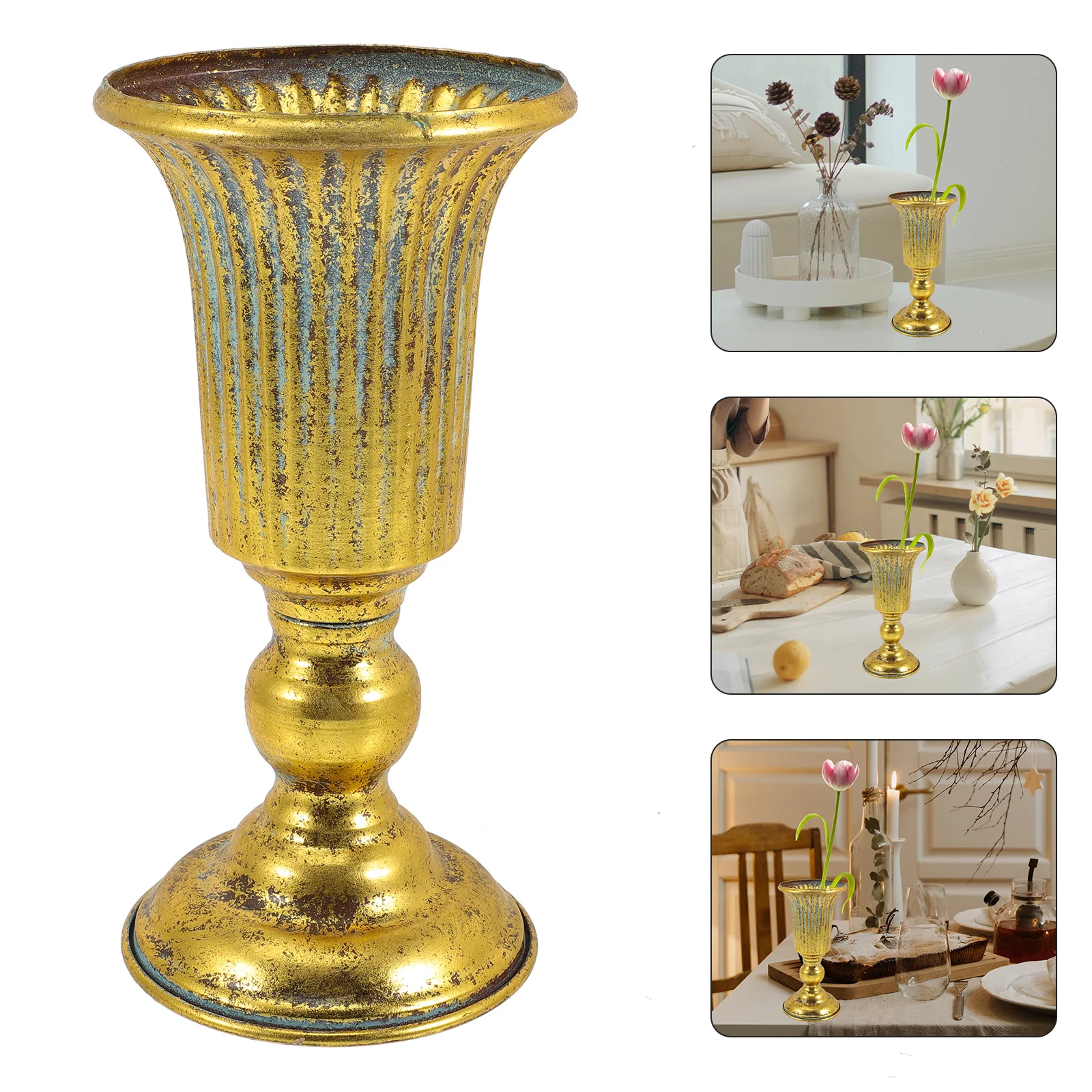 

Small Metal Vase Modern Simple Design Decorative Flower Vase For Home Office Desk Wedding Centerpiece Rustic Bathroom