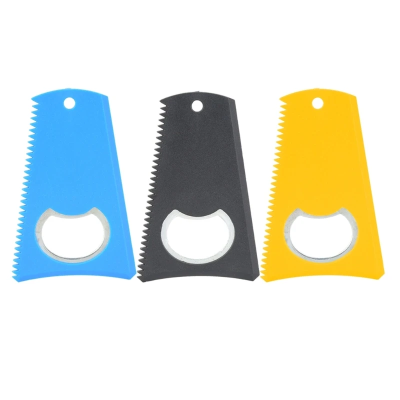  652D Multifunction Surfboard Wax Cleaning Tool with Practical Bottles Opener, Surfboard Wax Scrape Remover Surfboard Wax Comb