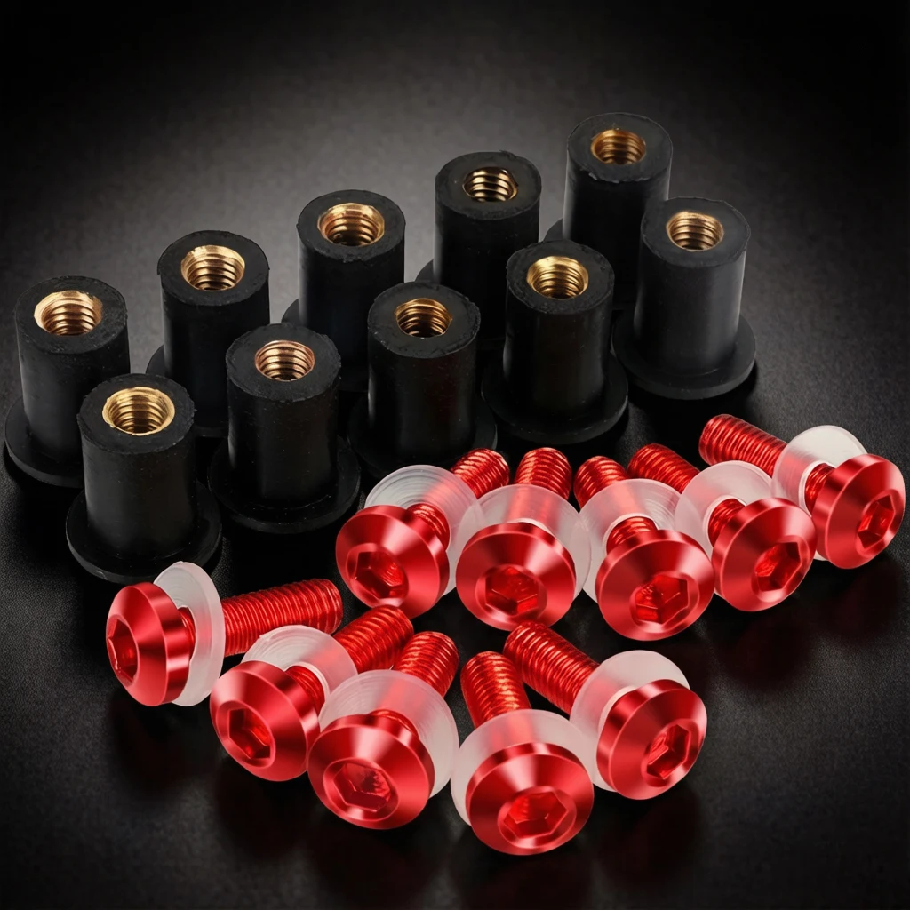 

10PCS For Honda CBR 600RR 1000RR CBR600RR CBR1000RR FIREBLADE 2008-2025 Motorcycle Parts Windscreen Windshield Bolts Screws Nut