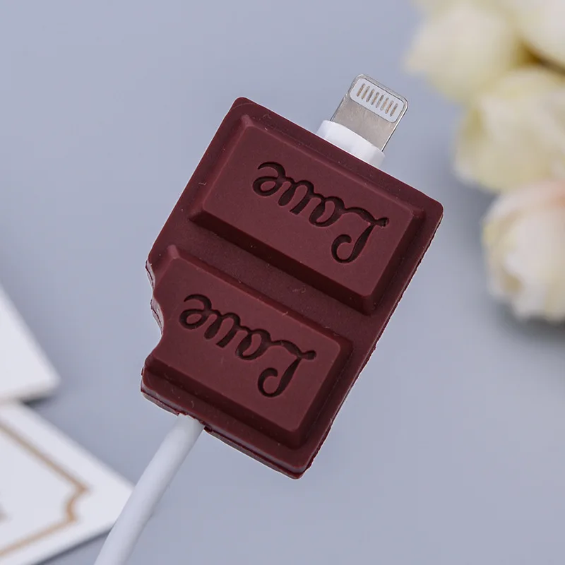 Cute Cartoon Phone USB Cable Protector For Apple iphone Cable Chompers Cord Fruit Bite Charger Wire Holder Organizer Protection