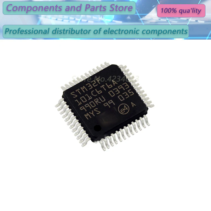 1PCS STM32F101C6T6 STM32F101C8T6 LQFP48 STM32F101VGT6 QFP100 STM32F101R8T6 STM32F101C  QFP64  New Original Stock