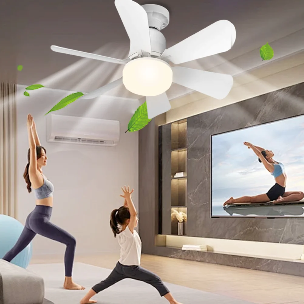 

2 In 1 Ceiling Fan LED Lights E27 Base 40W 3 Adjustable Modern Ceiling Fan Electric Fan Remote Control for Bedroom Living Room