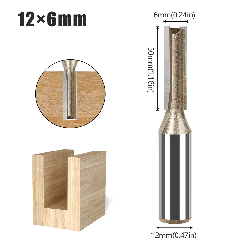 1PC 12.7mm Straight Bit 2 Flutes Router Bit CNC Milling Cutter  Woodworking Slotting Cutter Edge Trimming Milling Cutter