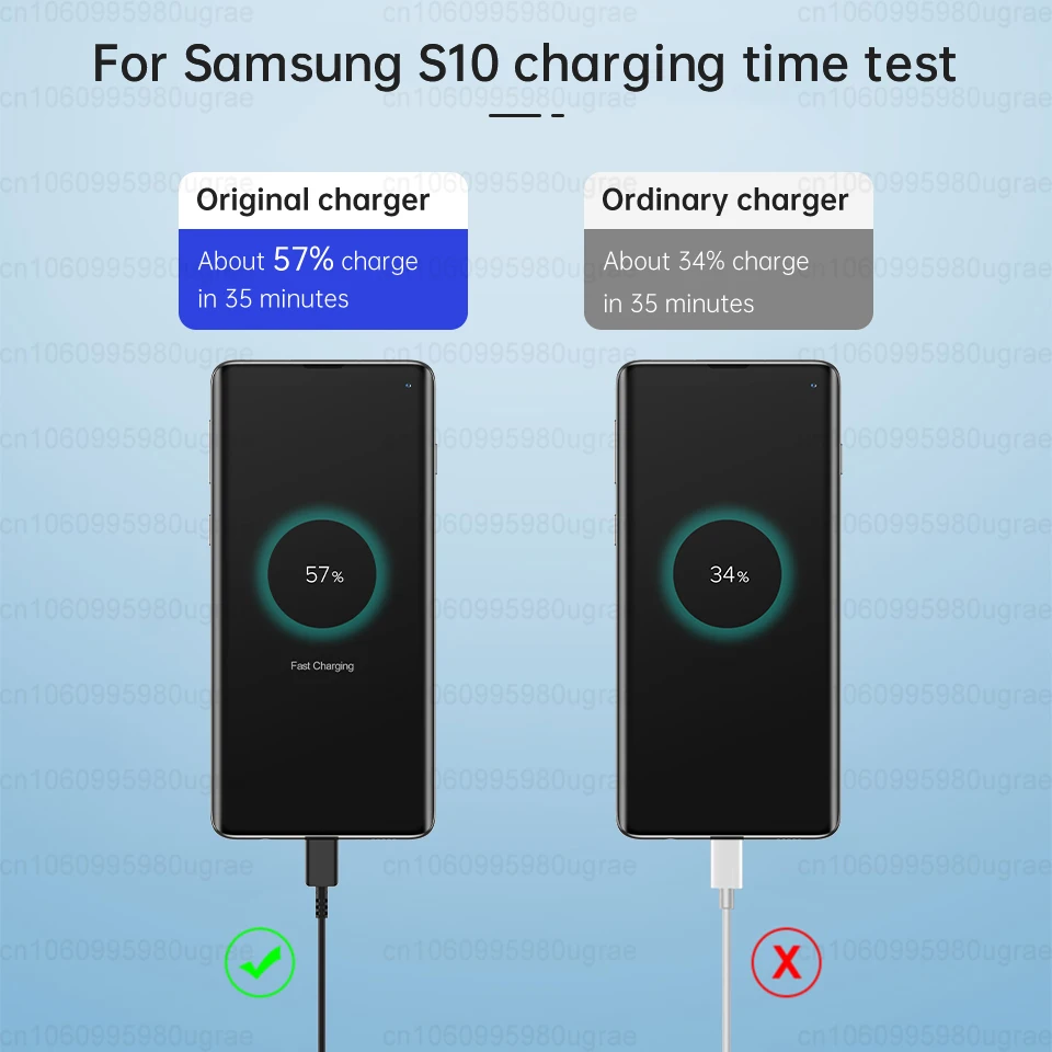 Original 15w Schnell ladekabel USB Typ C Datenleitung für Samsung Galaxy S10 plus S9 S8 Note9 Note8 A80 A70 A60 A50 A40 M14 Kabel – Detail 4