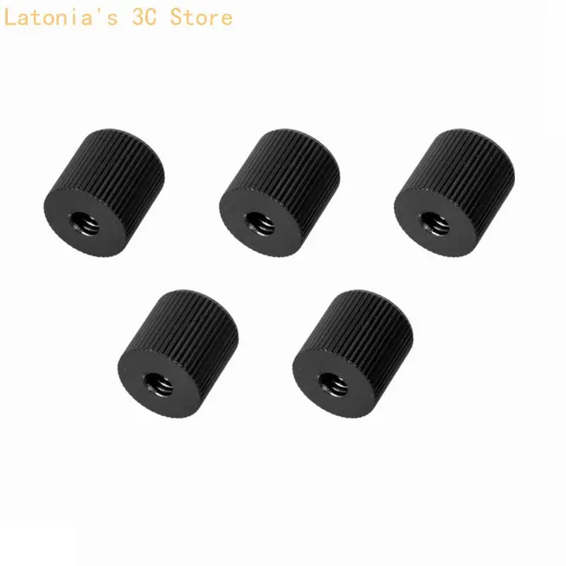 5 Stück rostfreies Aluminium 1/4 Zoll Buchse auf Buchse Schraubenadapter für Kamerahalterung X3UB – Detail 4