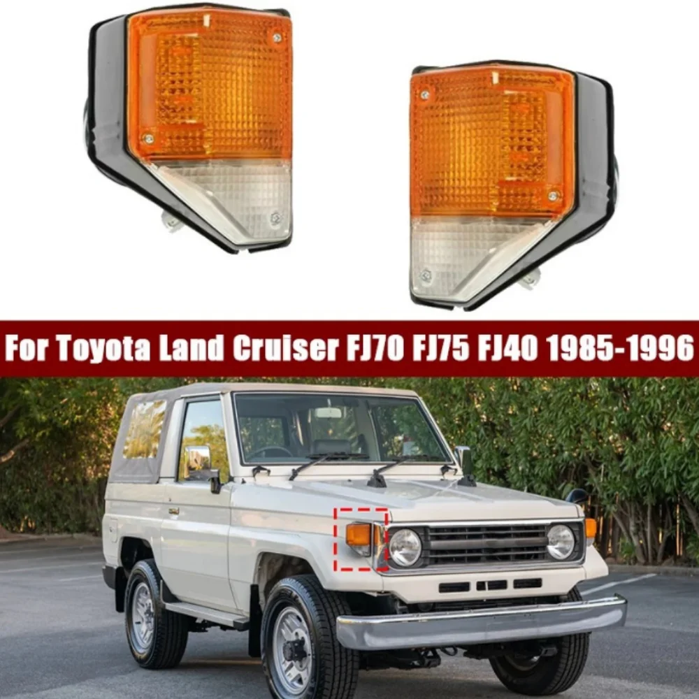 For Toyota Land Cruiser 70 Series FJ70 FJ750 FJ40 1985-1999 Car Front Bumper Corner Light FengT-C1013