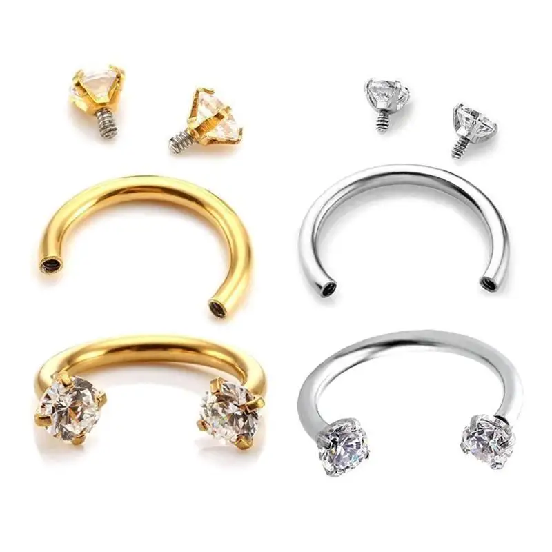 

P9FE Nose Ring Eyebrow Cartilage Tragus Septum Lip Earring Hoop Ear Cuff