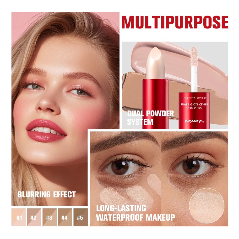 Lakerain 2 en 1 corrector balo borroso hidratación cobertura duradera imperfecciones ocultar ojeras corrector líquido cosméticos