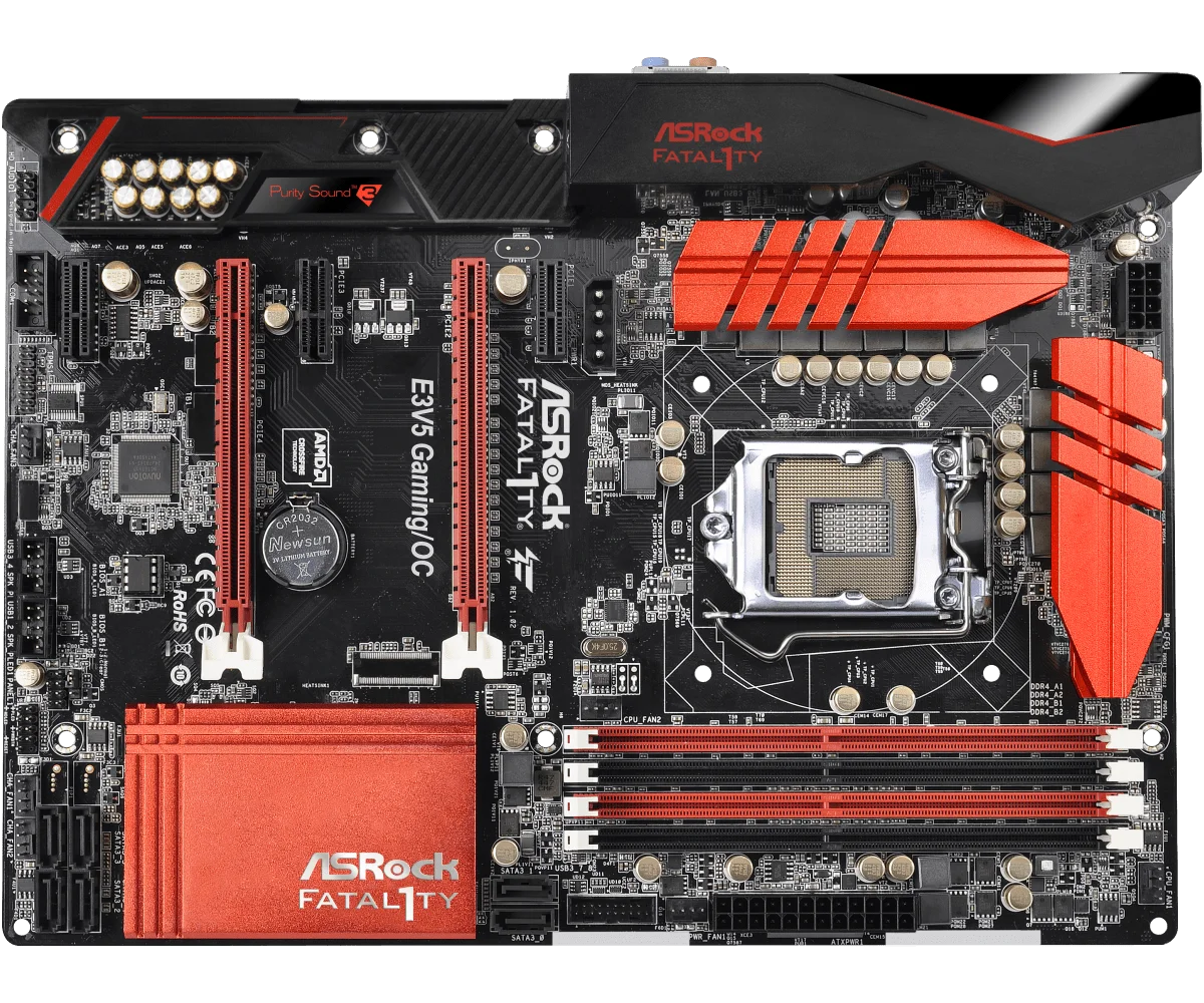 Asrock Fatal1ty E3V5 Performance Gaming/OC  Motherboard LGA 1151 Intel C232 DDR4 64GB support i5-6600 6400 6100 G4400 7700 7600