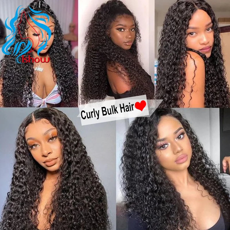 Human Hair Bulk Italian Curl No Weft Hair Bulk For Braiding Curly Hair Real Human Hair Indian Natural Black Human Hair Extension