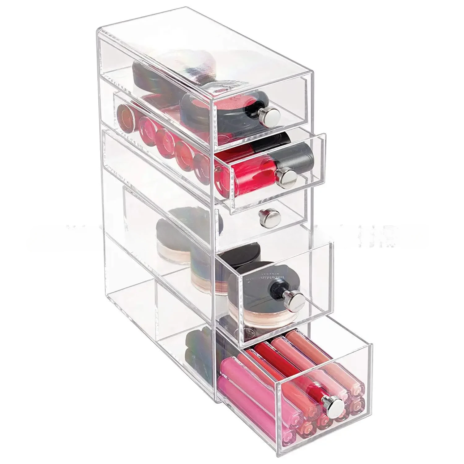 Factory wholesale acrylic transparent small boxes, sliding lipstick storage racks, acrylic cosmetics storage boxes