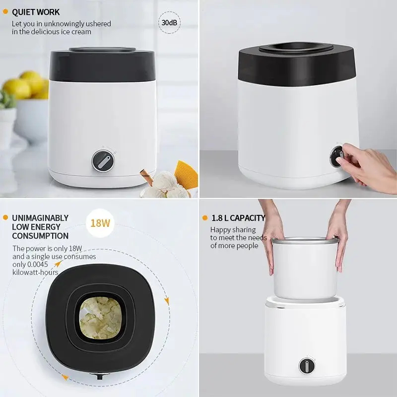 Mini Portable Soft Ice Cream Making Machine Household Hot Selling Ice Cream Maker Machine