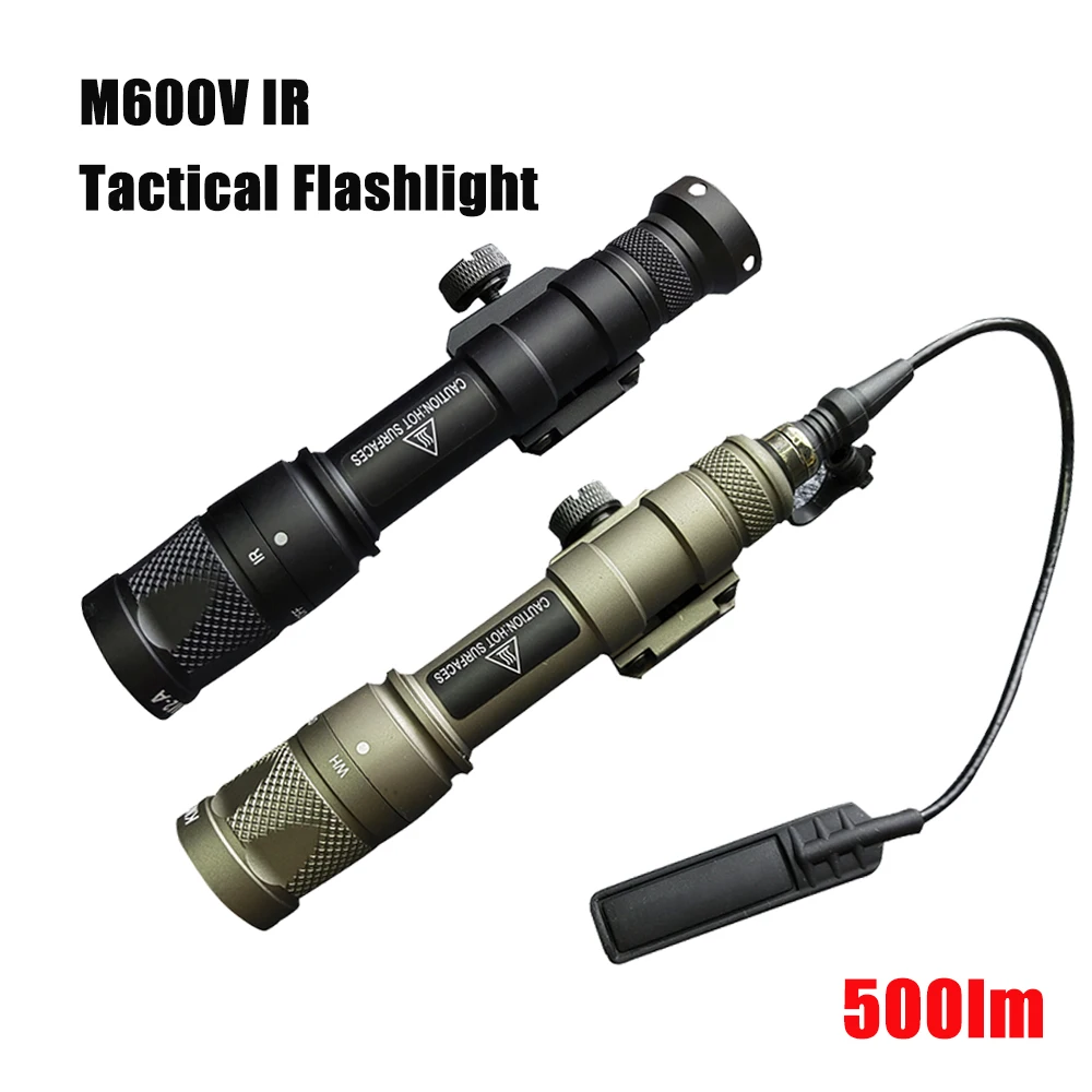 Hunting Airsoft Flashlight M600V IR White LED Tactical Light IR Output with 20mm Picatinny M-LOK Keymod Rail Mount