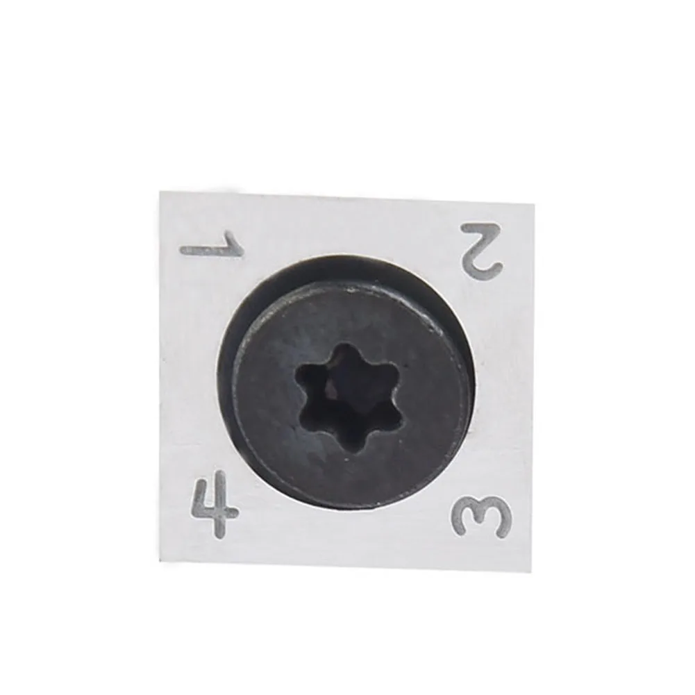 10pcs 14*14*2mm Carbide Inserts Cutters Square For Woodworking Spiral Planer Head Indexable Inserts With Screws CNC Tools