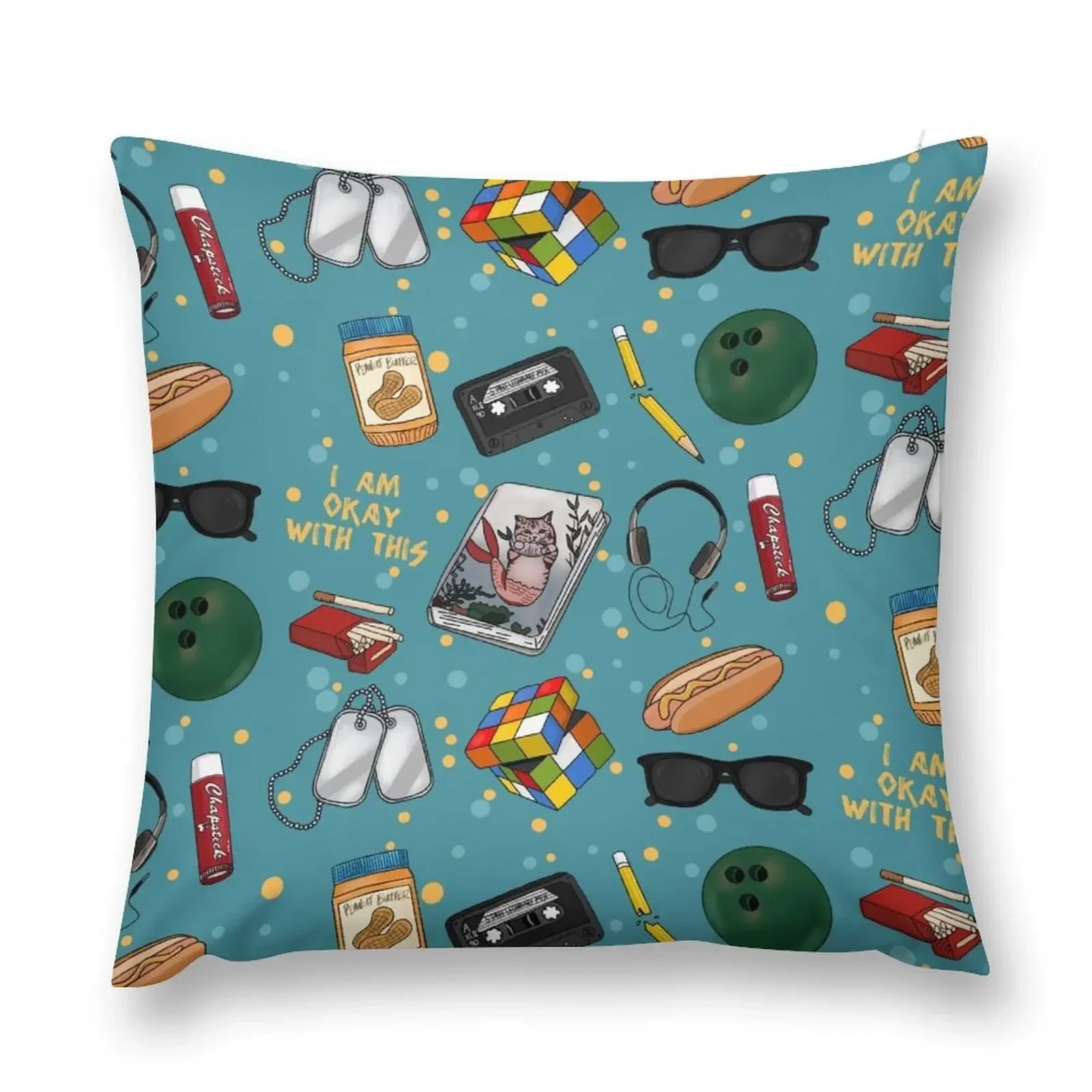 

I am (not) okay with this  collage Throw Pillow Cushions For Sofa sleeping pillows Cushion Cover Set pillow