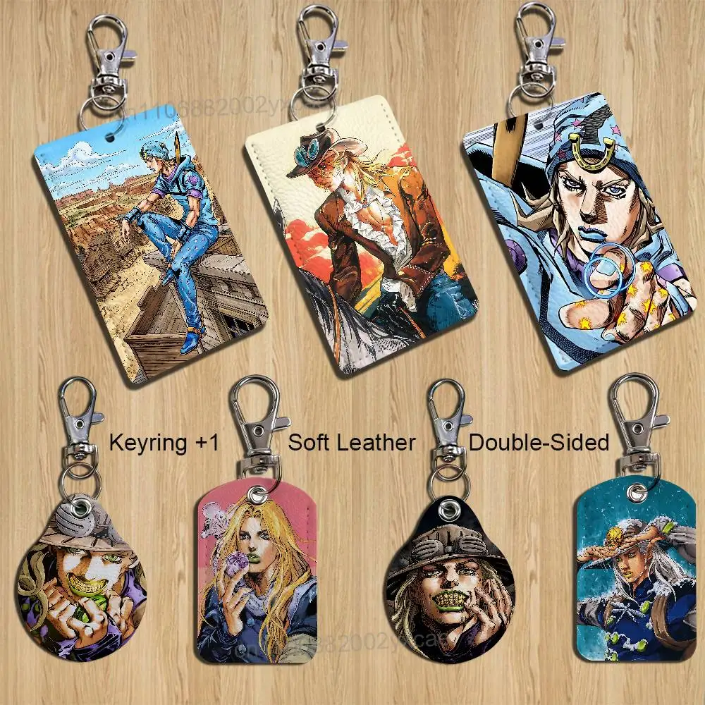 Diego Brando Gyro Zeppeli JOJO Holder For Bank Business Work Card Holder Student Card Case Bus Card Keychain