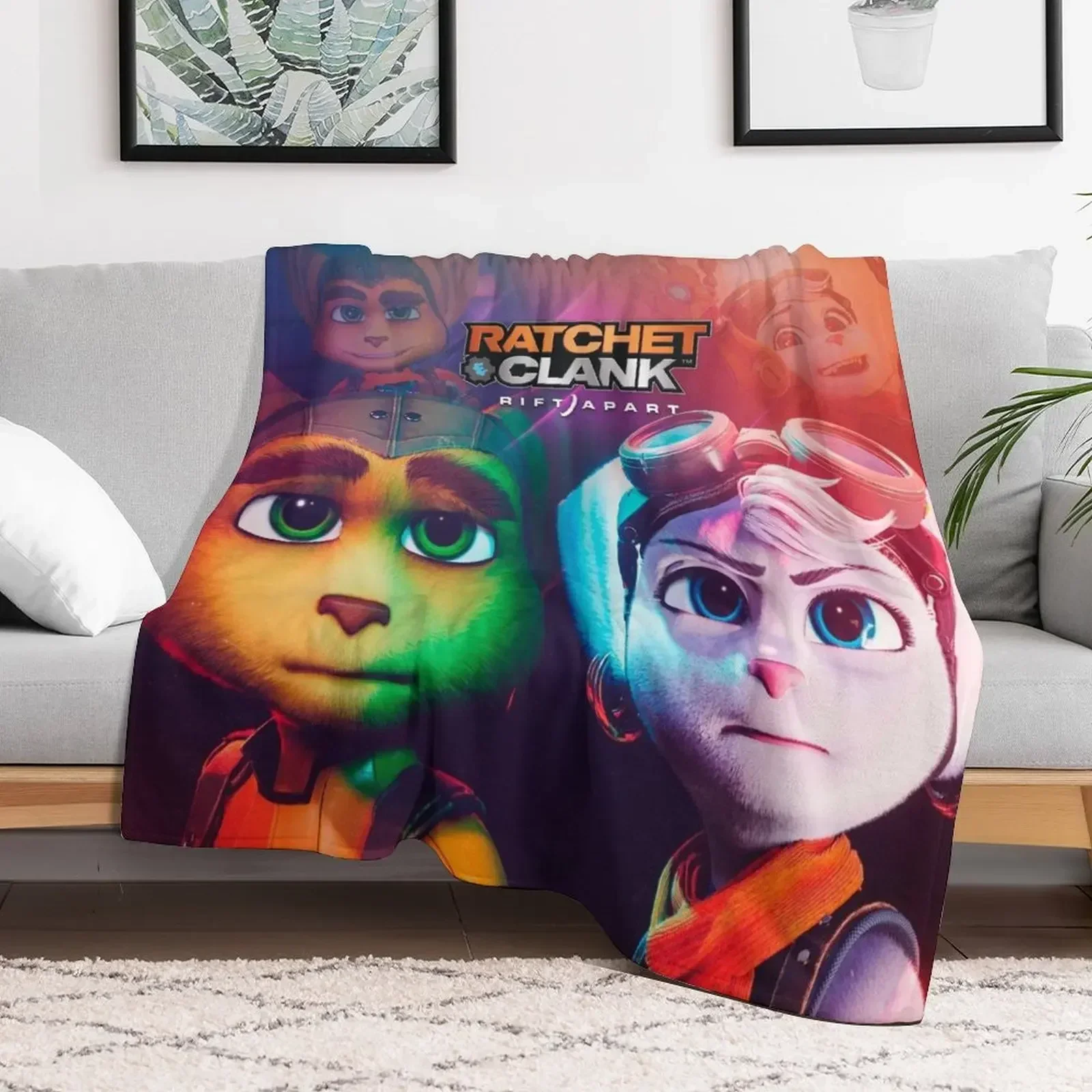 

Poster PS5 Throw Blanket Furrys Blankets For Bed cosplay anime Blankets