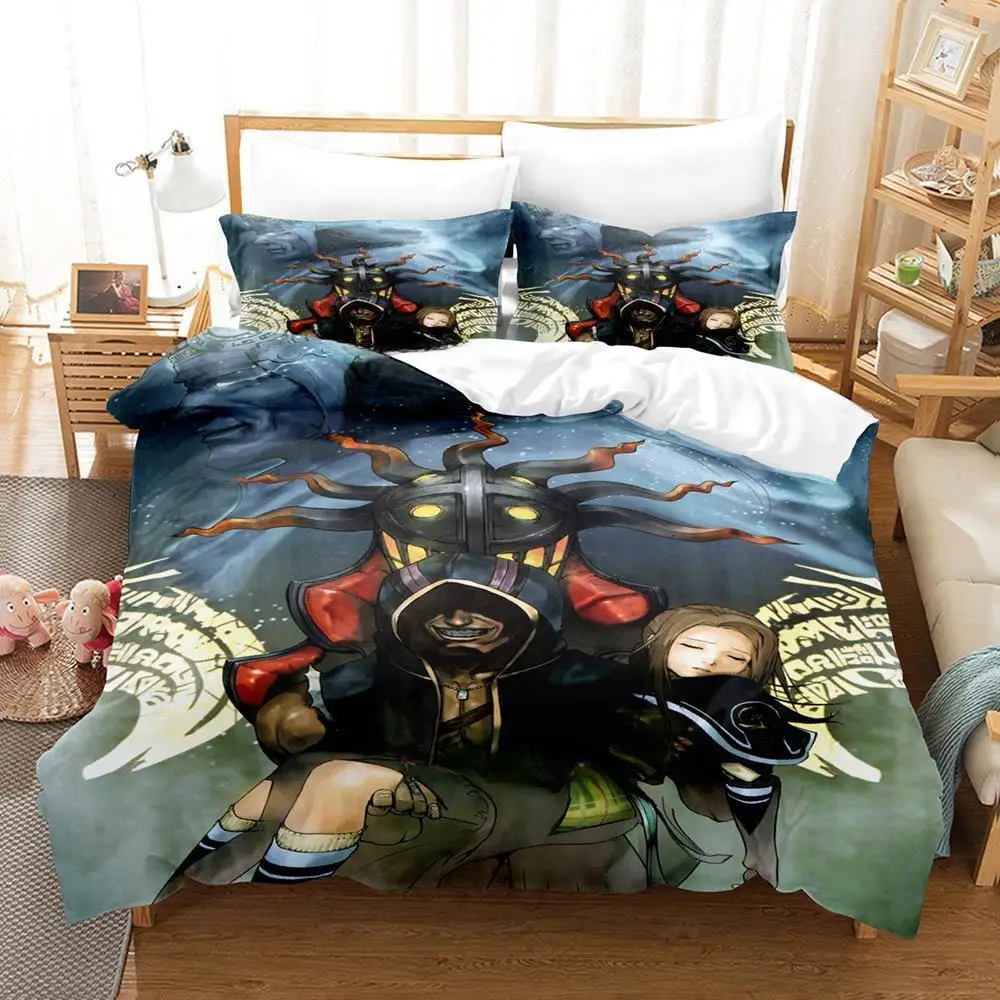 The Last Remnant Bedding Set Cartoon Anime three-piece set Adult Kid Bedroom Duvetcover Sets 3D Kawaii quarto masculino twin set